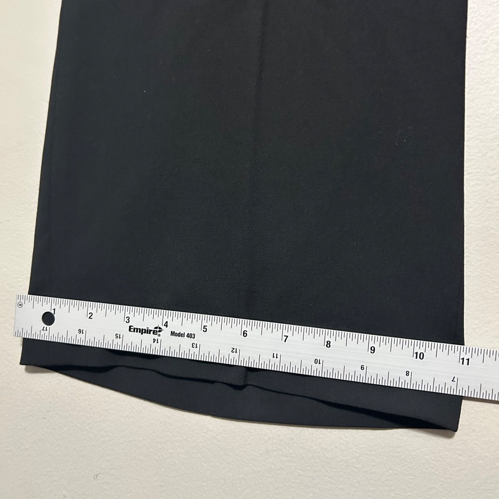 Talbots Womens Pants 4P Black Wide Leg Crop Career Trouser Quiet Luxury Business - Picture 9 of 9